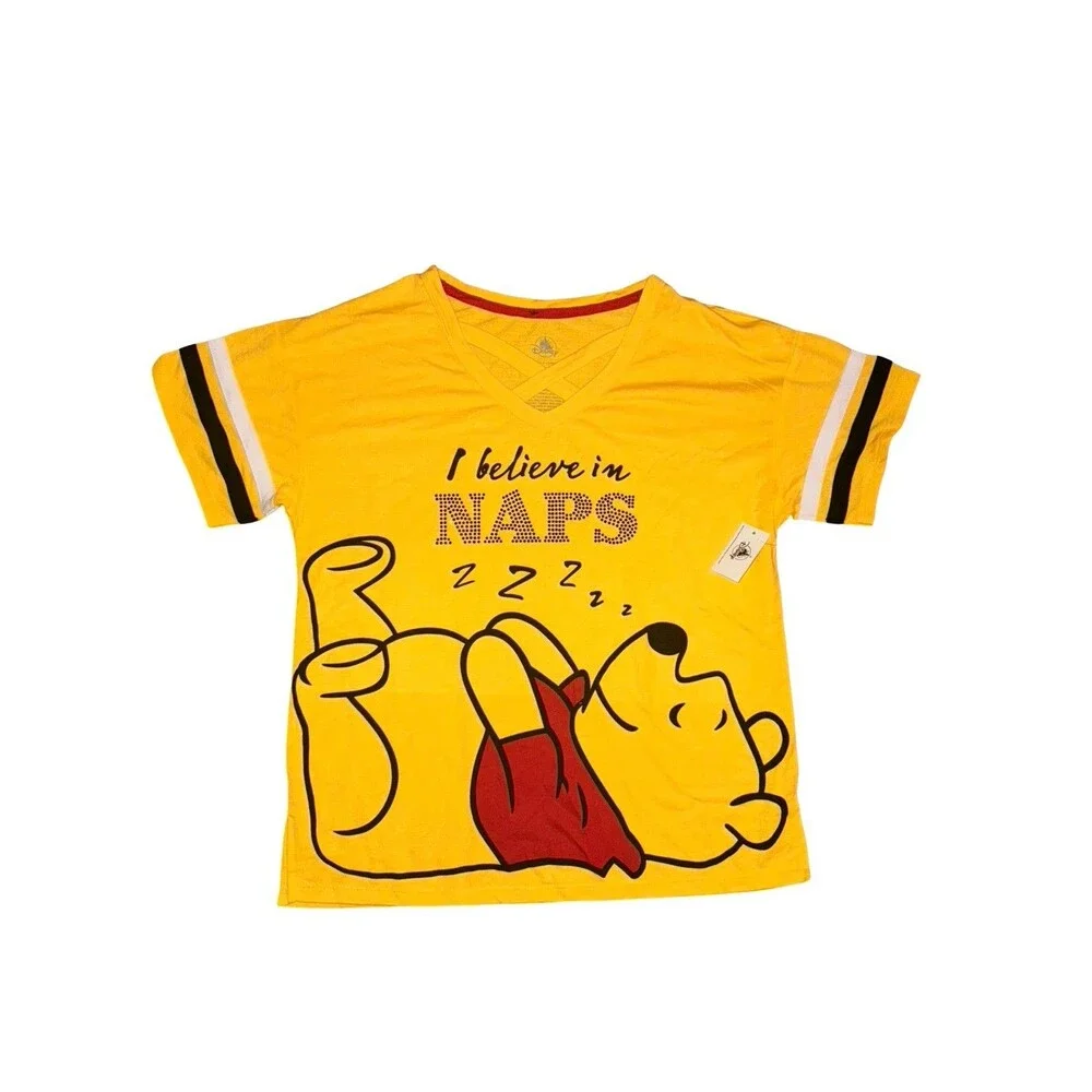 Disney Winnie The Pooh Pajama Set Yellow Sleepwear Pants Shirt Girls 2 Piece Sm - Picture 9 of 14